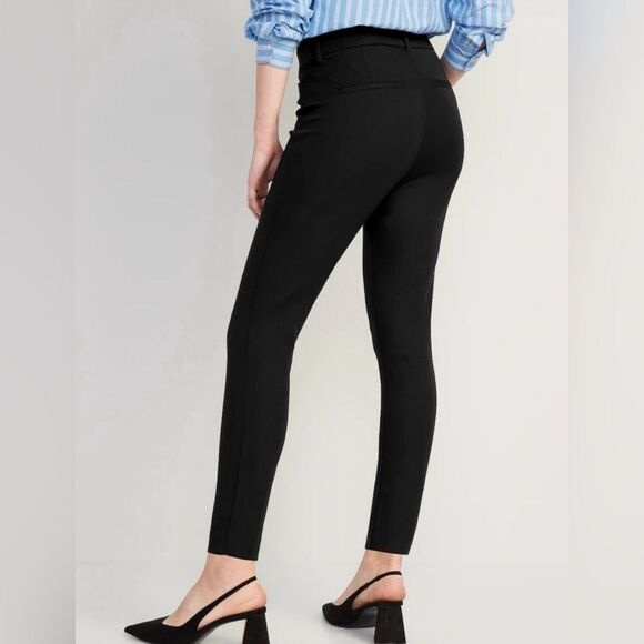 Old Navy Black High Rise Pixie Skinny Ankle Chino Dress Pant Size 6 - Picture 7 of 10